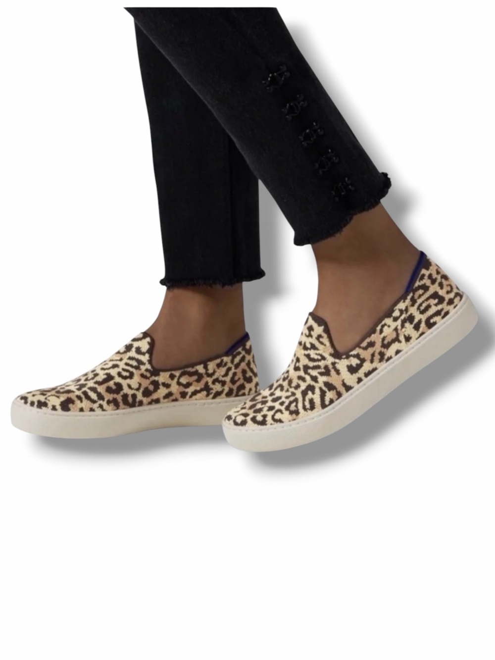 Rothy's The Sneaker Slip On Cat Shoes Leopard Size 8
